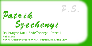 patrik szechenyi business card